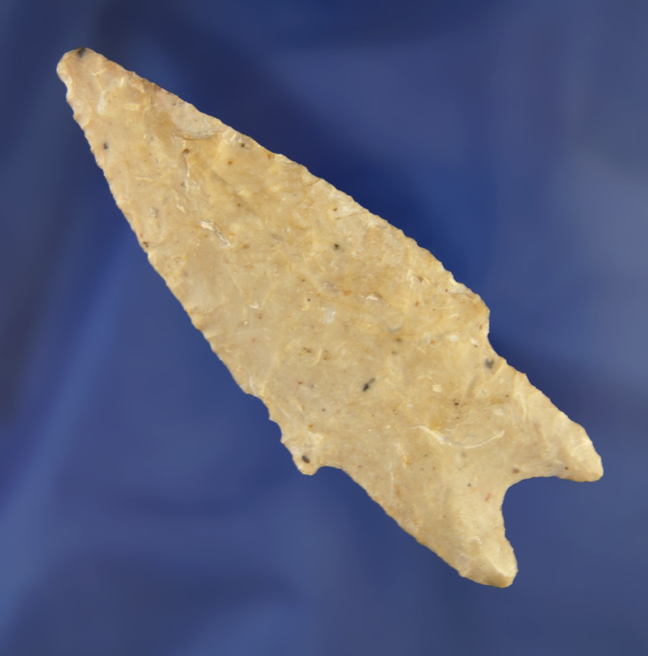 3 1/2" that is well styled found in Uvalde Co.,  Texas. Ex. Len Weidner collection.