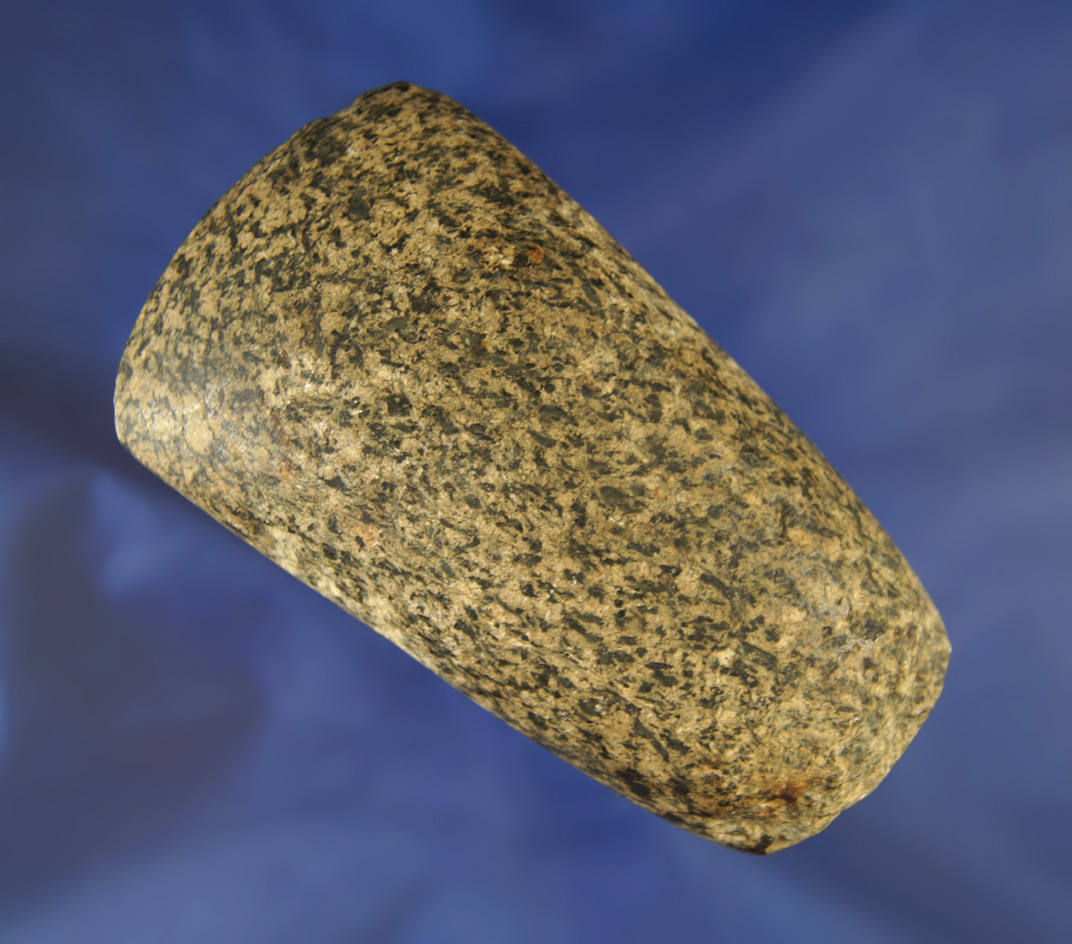 Well polished 3 5/8" granite Celt found in Madison Co.,  Ohio. Ex. Jim Hovan collection #H973.