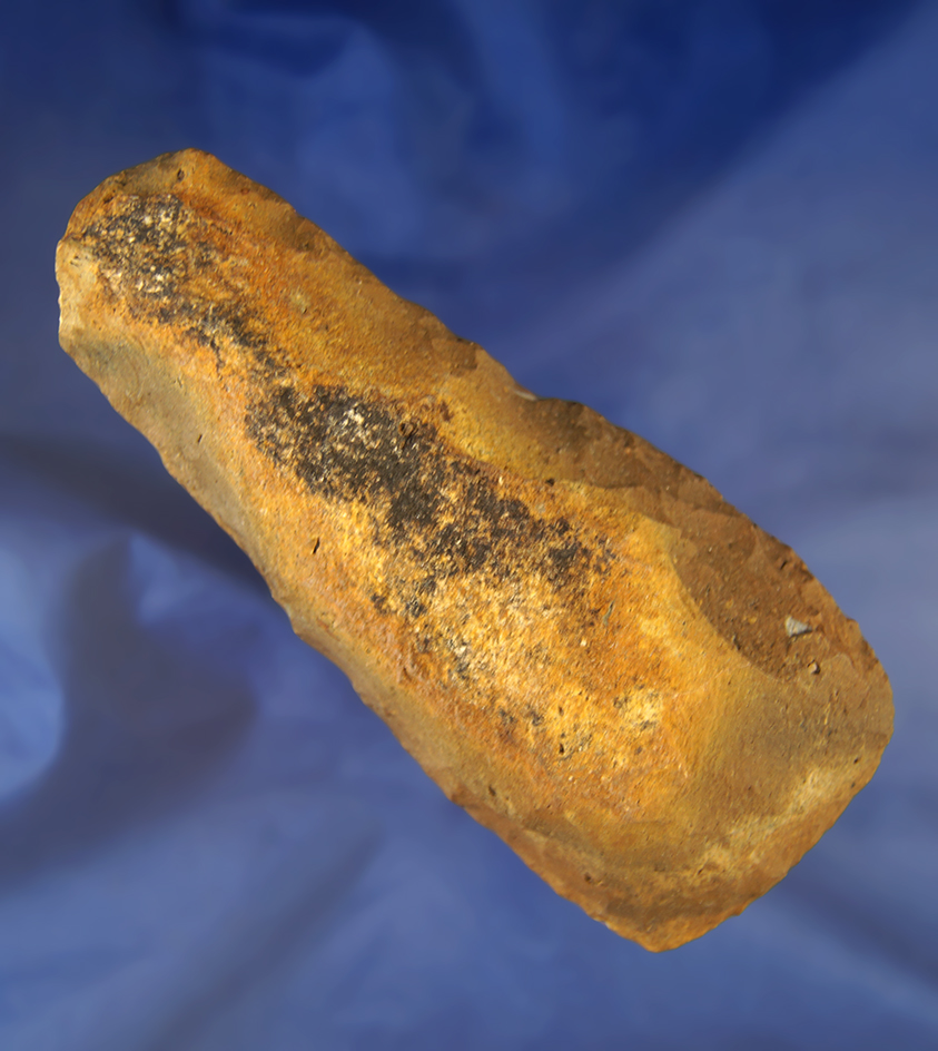 5 1/2 heavily river patinated Flint Adze  found near the Santa Fe River, Alachua Co.,  Florida.