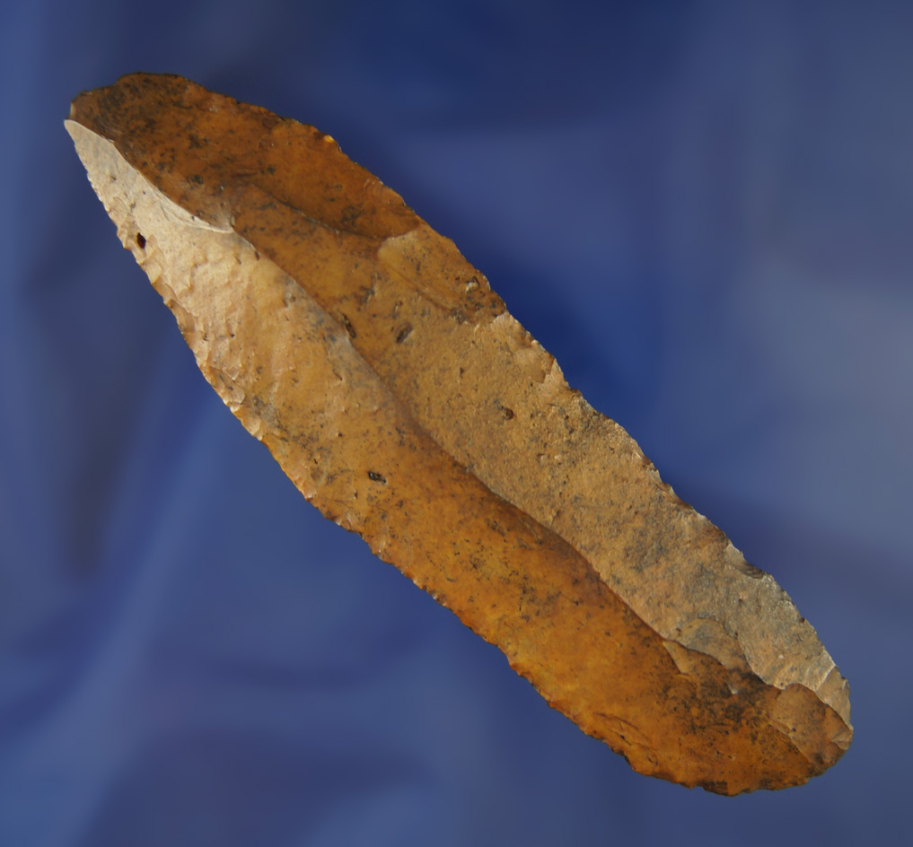 4 3/8 Uniface Paleo  Knife with heavy river patina found near the Santa Fe River, Alachua Co.,  FL