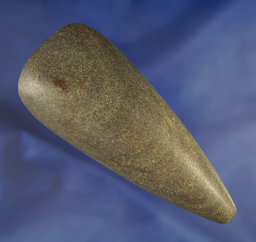 4 1/4" Highly Polished Adena Adze found in Stark Co., Ohio.