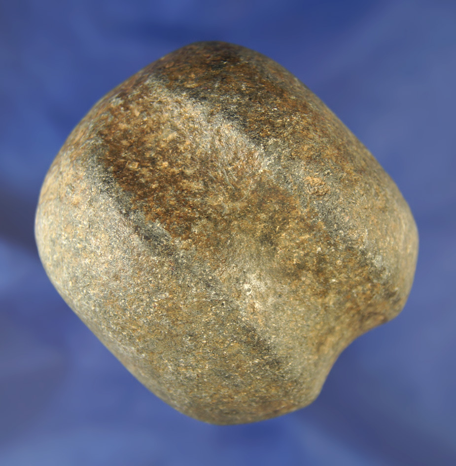 2" 3/4 Grooved Hammerstone found in Pickaway Co., Ohio. Ex. Dilley Collection.
