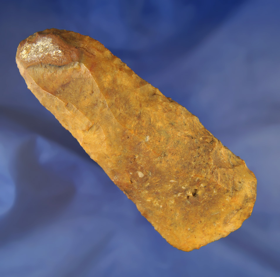 5 1/4" heavily River patinated Uniface tool found near the Santa Fe River, Alachua Co.,  Florida.