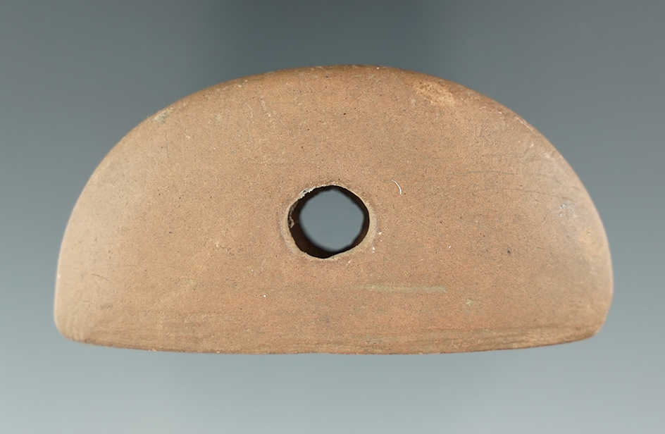 2 3/4" Drilled and grooved Atlatl Weight found near The Dalles, Oregon by Charles Hall.