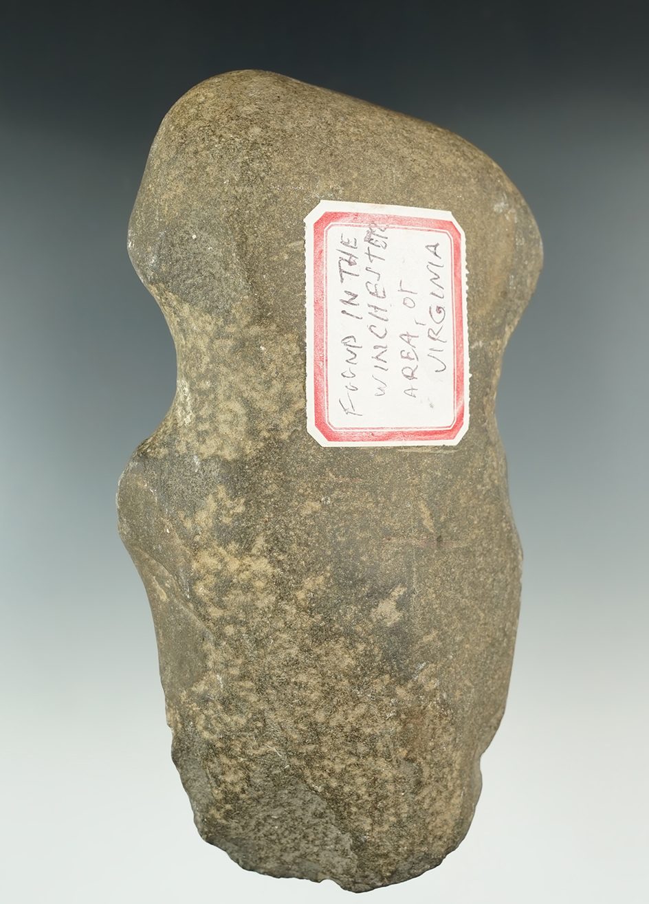 6 1/2" Grooved Axe found in the Winchester area of Virginia.