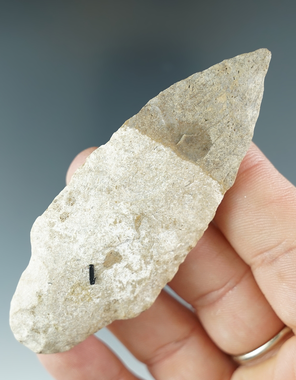 3 1/8" Waubesa point made from Kate County Flint found in Osage County Oklahoma. COO.