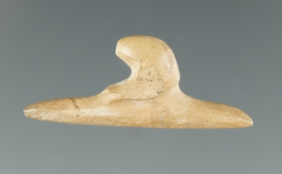 1 1/8" Bone Atl Atl Hook found on the Washington/Oregon line. Broughton COA.