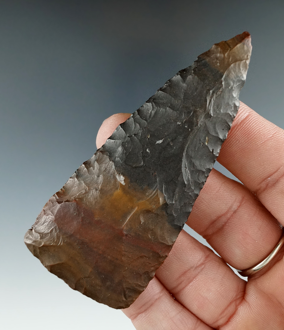 Well flaked 3 3/16" Mousterian - Aterian Trianglular Blade found in Eqypt.