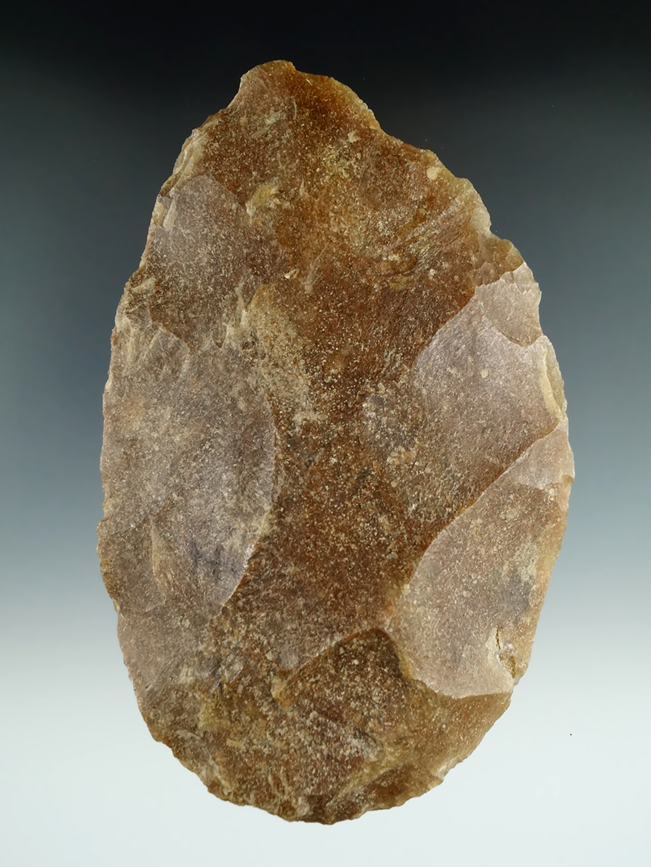 6 1/4" Paleolithic Hand Axe found in Broome Valley, West Doreset, England.  Ex. Bill Marano.