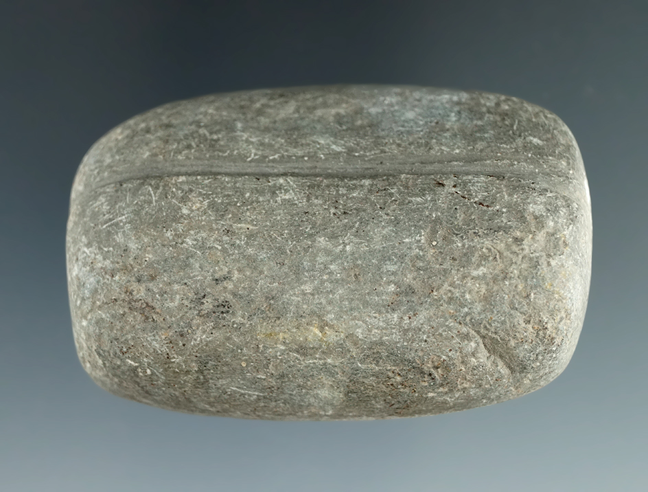 2 1/8" grooved slate Loafstone/Atlatl weight found in Ohio.