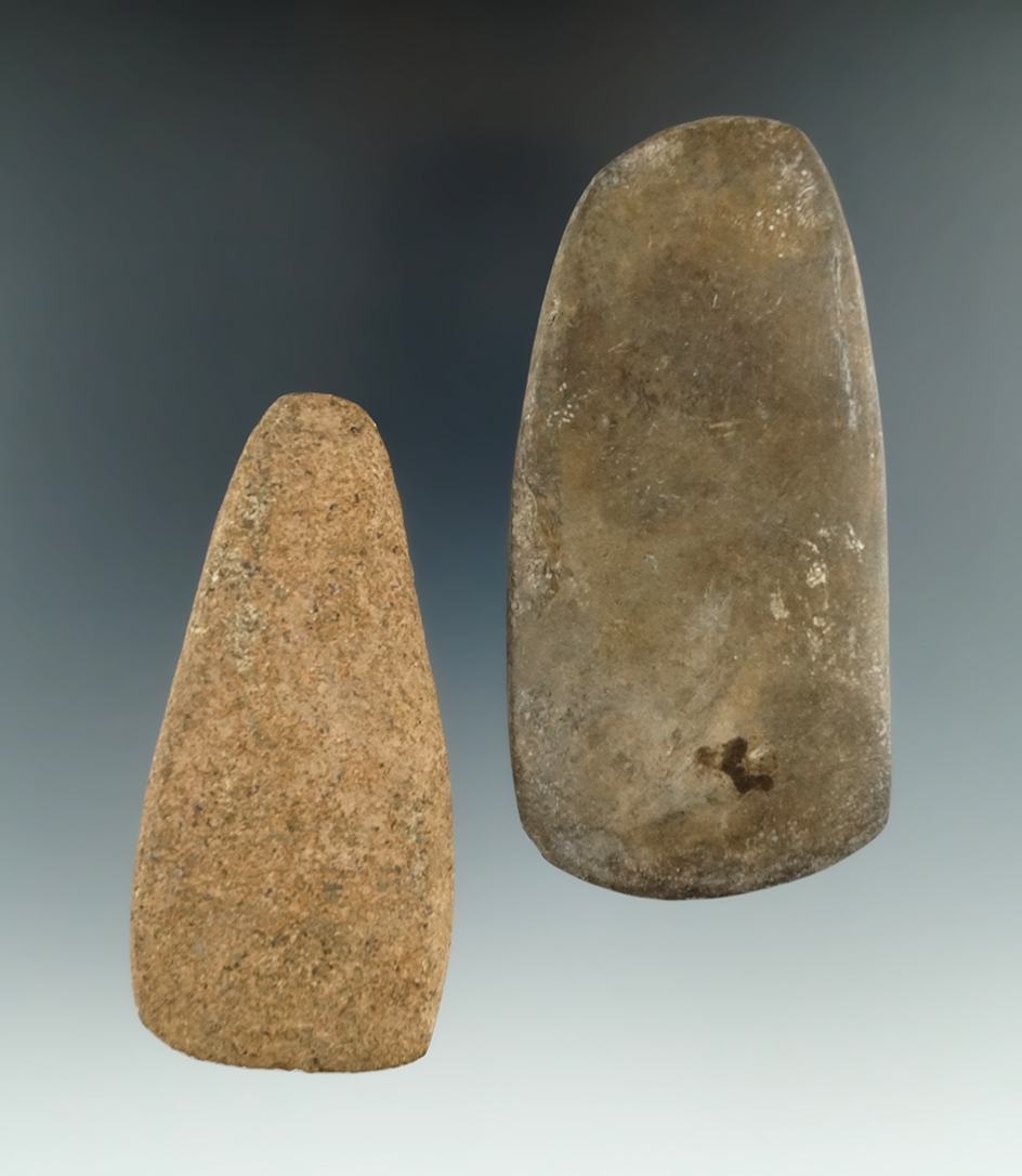 Pair of Celts found in New Jersey, largest is 4 5/16".