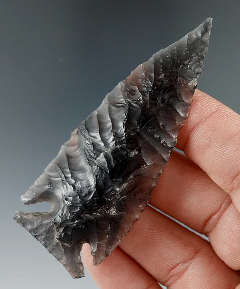 Sale highlight! Beautiful Cornernotch Northern - Utah - beautifully banded translucent obsidian.