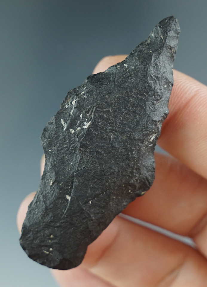 2 5/8" Paleo Silver Lake found near Massacre Lake, Washoe Co., Nevada. Pictured in Overstreet #7