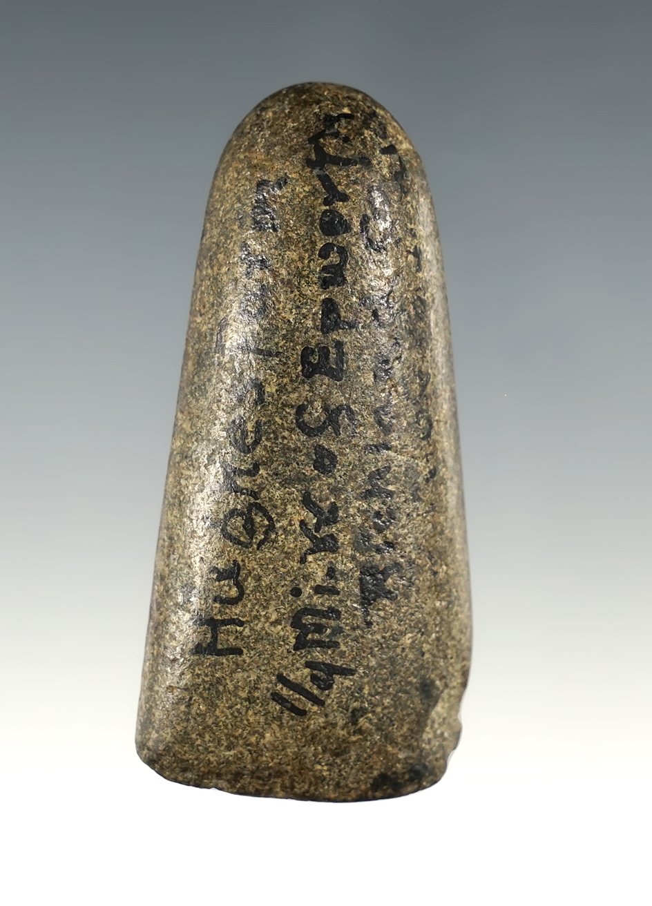 Miniature 2 1/2" Adze found in Richland Co., Ohio on the Hughes Farm. Ex. Meuser collection