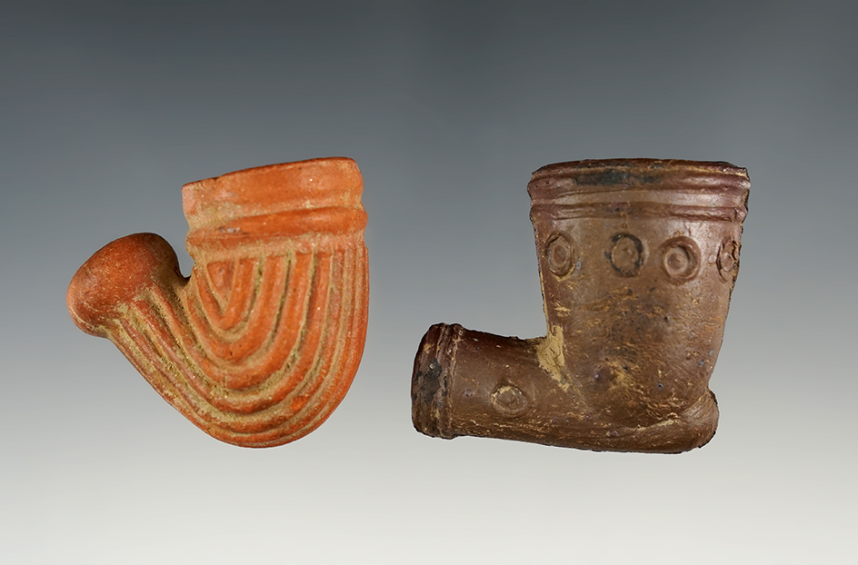 Pair of nicely styled Trade Pipes found in the Midwest.