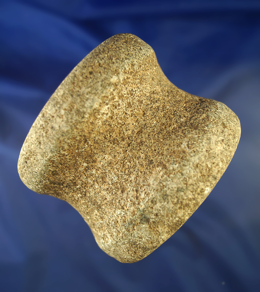 Excellent style and heavy use wear on this unusual form of Mano from the Great Basin area