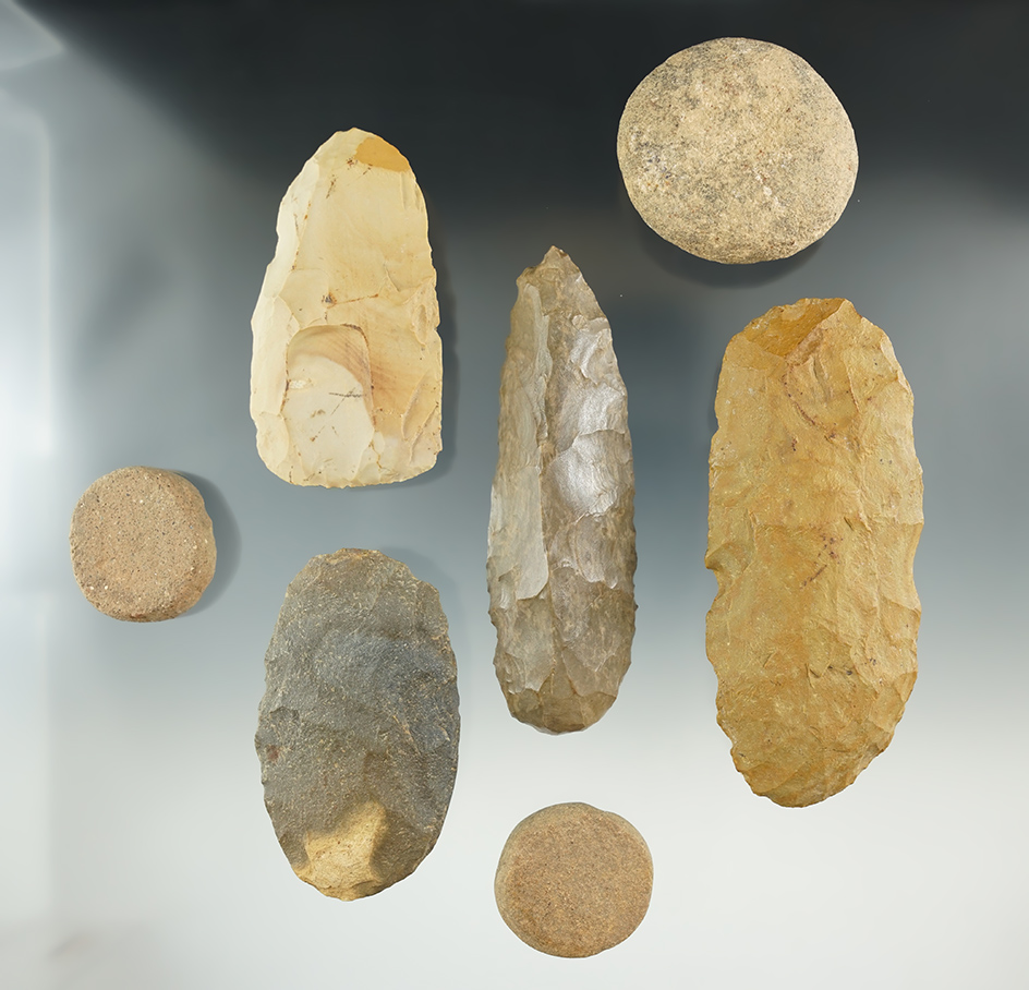 Nice group of artifacts found at a site in Tipton County Tennessee.