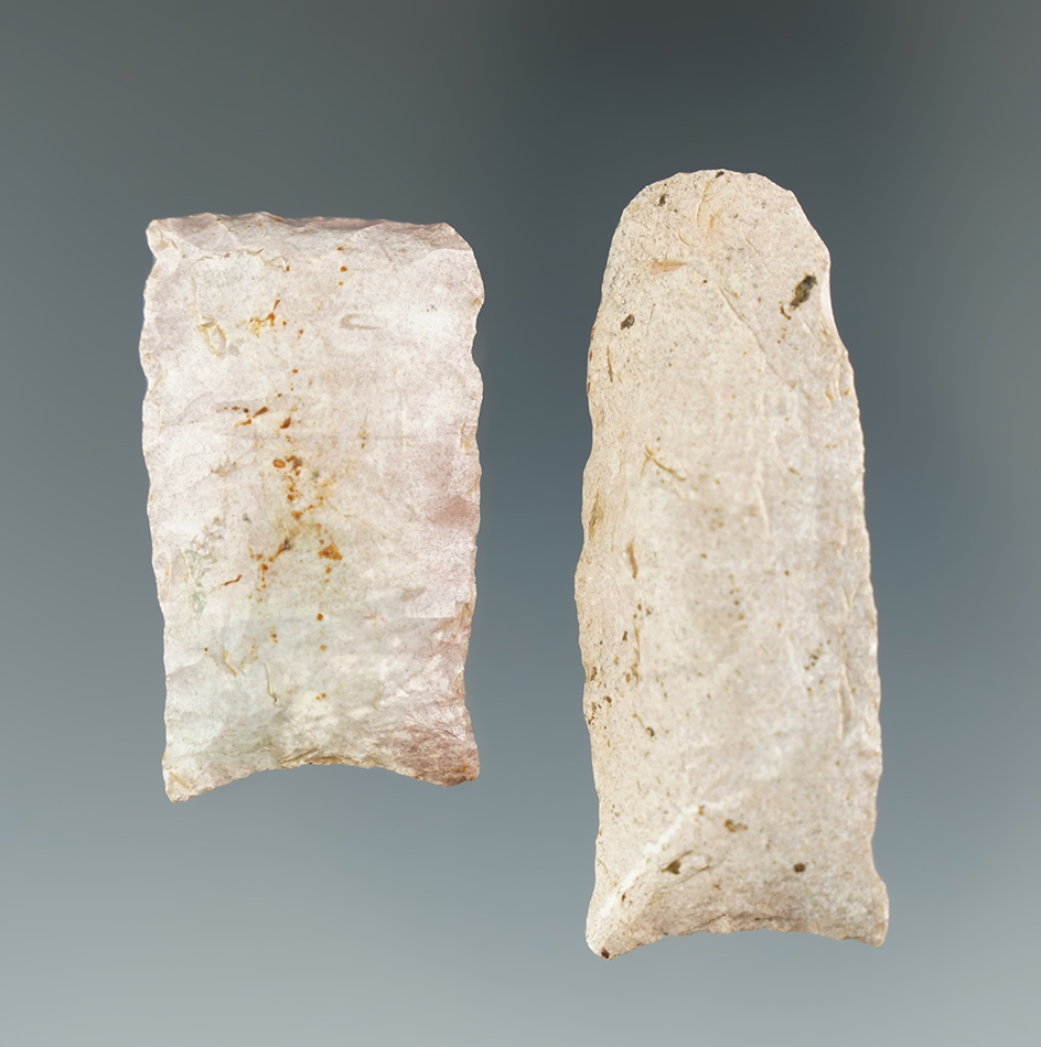 Pair of Paleo blunts found in Indiana, largest is 2 1/16".