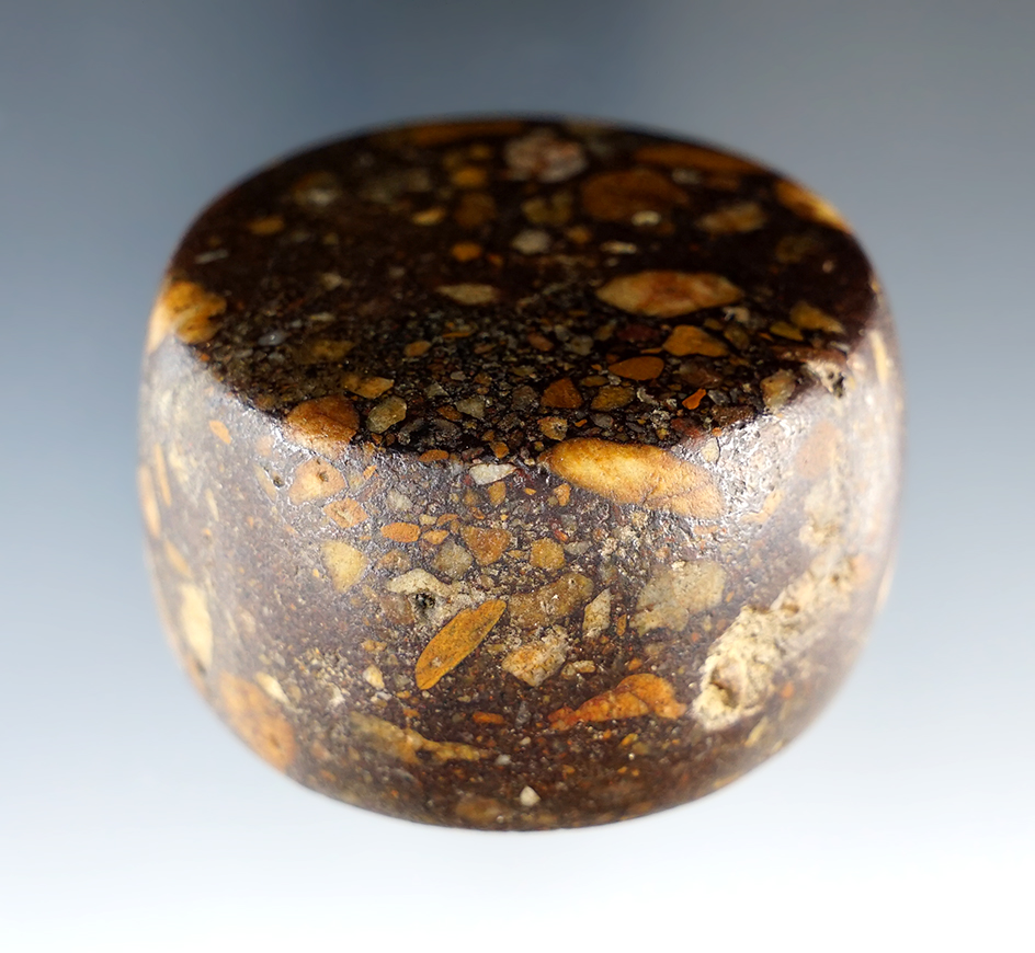 2 1/8" conglomerate Biscuit Discoidal, Indiana.