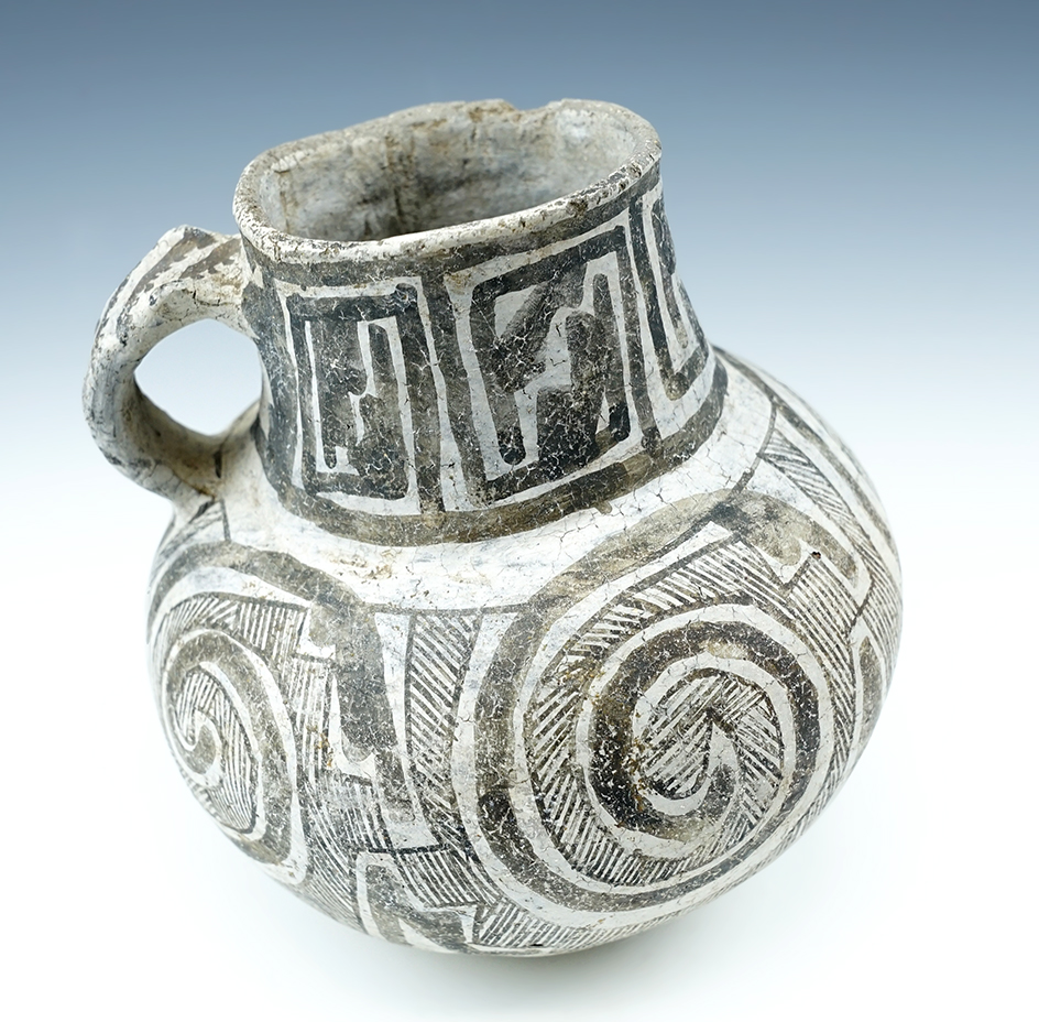 6 1/2" x 6 1/4"  Strap Handle Anasazi Bottle New Mexico.