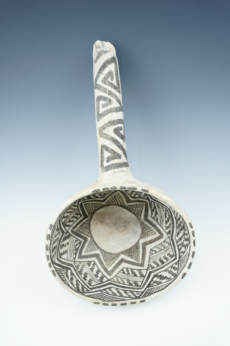10 1/2" x 5 1/2" Anasazi decorated Ladle. New Mexico.