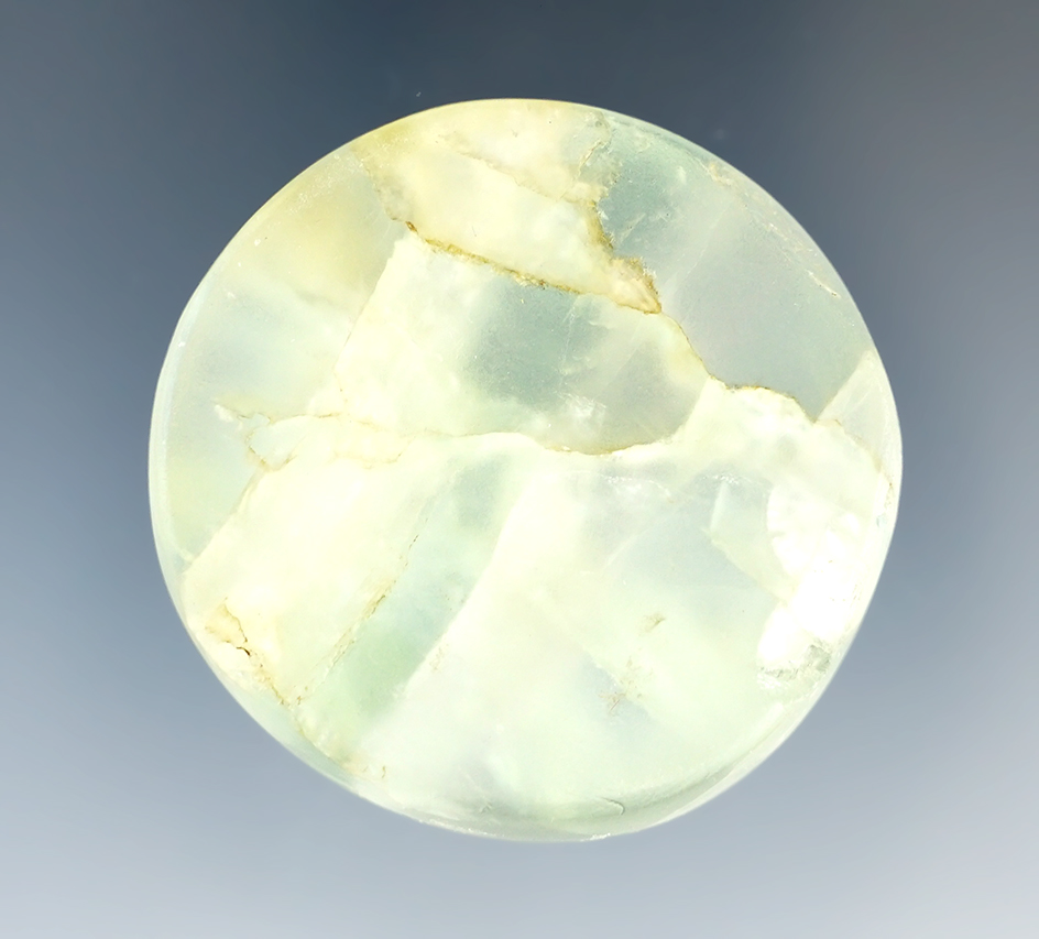 1 9/16" Fluorite Miniature Discoidal found in Ohio.