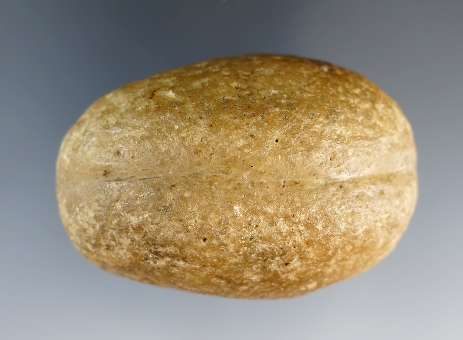 2 1/4" Long Grooved Loafstone, quartz. Scioto Co., Ohio.