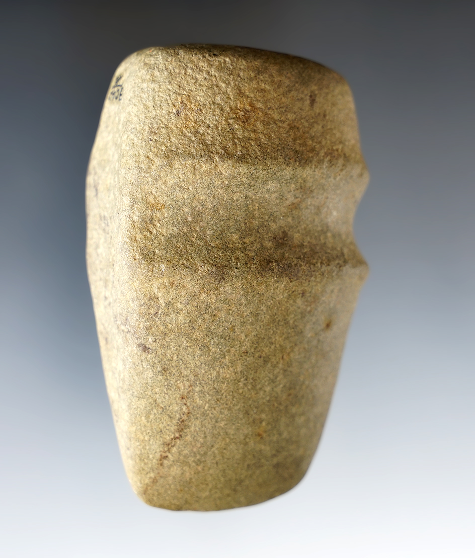 3 3/16" Long 3/4 Groove Axe made from Quartz, Ohio.