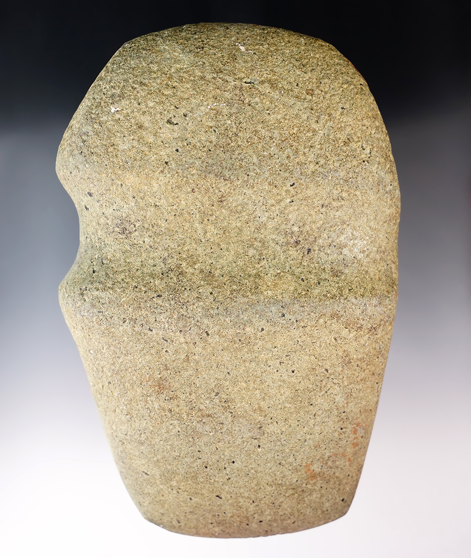 7 3/8" long x 4 1/2" wide 3/4 Grooved Axe found in Ohio.