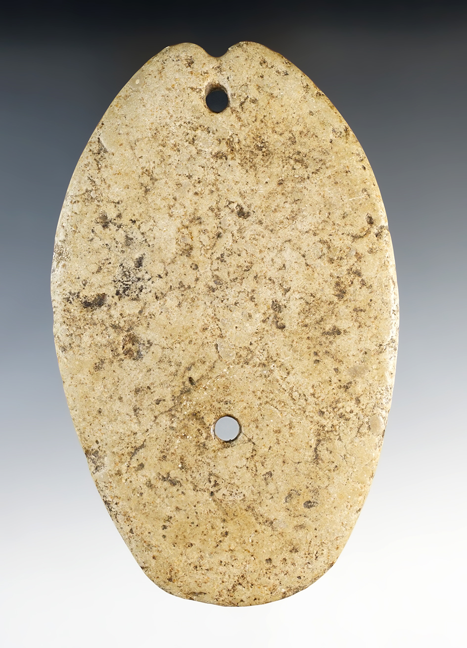 5" Gorget found in Lee Co., Iowa.  Motley COA.