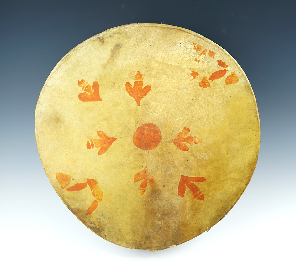 11 1/4" diameter Drum. Made from hand-fleshed leather.