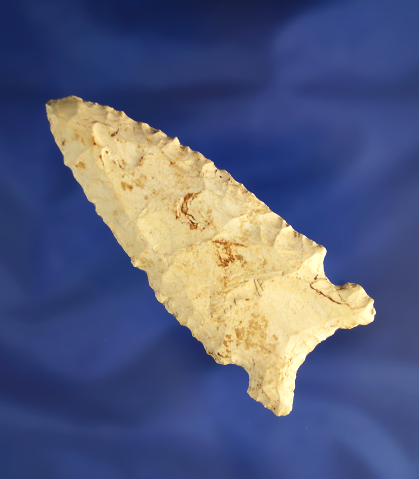 3 1/16" Graham Cave made from Burlington chert found in Illinois.