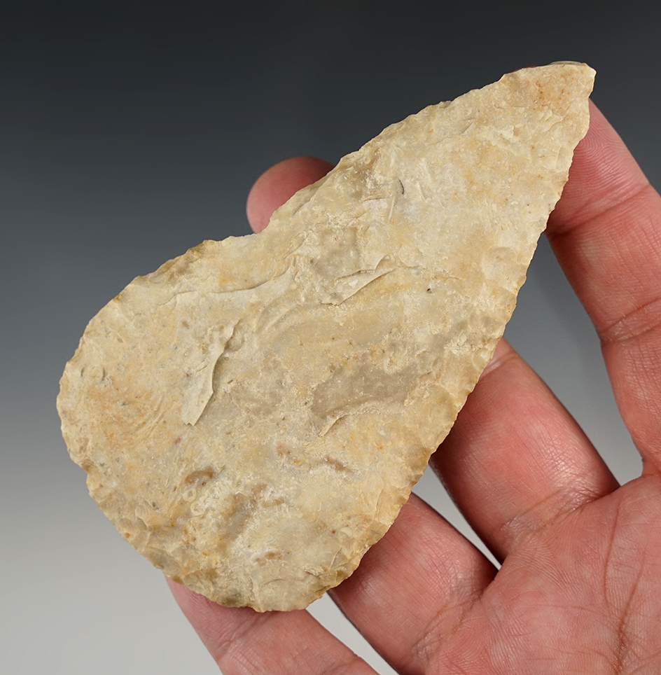 Well patinated 4 1/8" Stanfield found in Milan, Missouri. Ex. Steve McCabe collection.