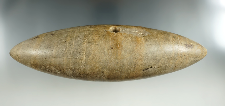 Large 8 1/2" Biconical Hardstone Plains Indian Club Head.