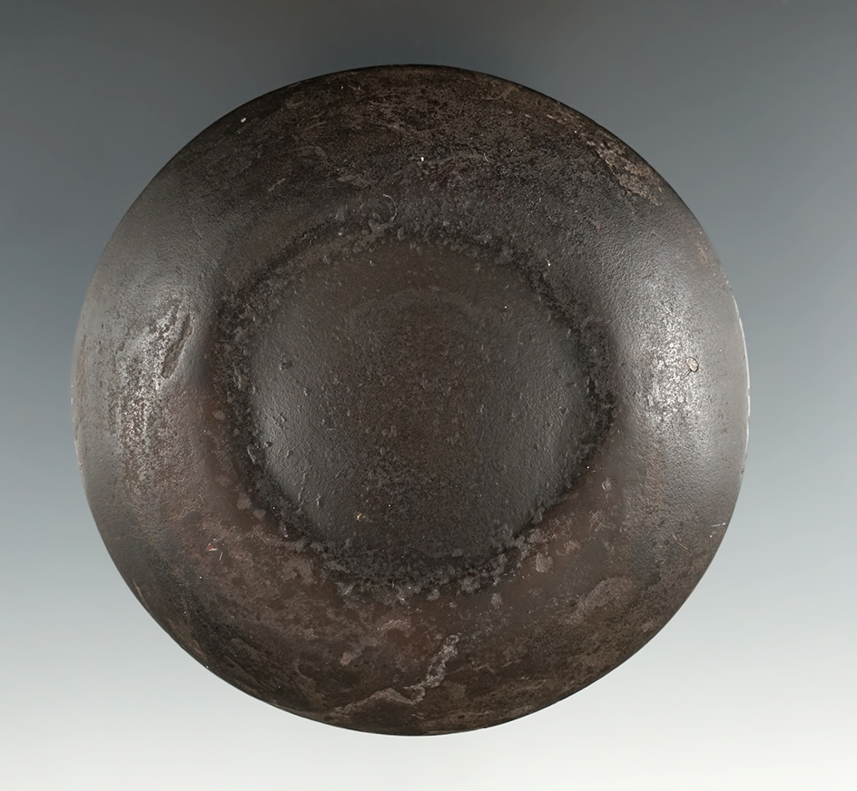 Salt Lake Discoidal that is 3 1/16" diameter found in Illinois. Ex. Bowman, Kim Augur Collections.