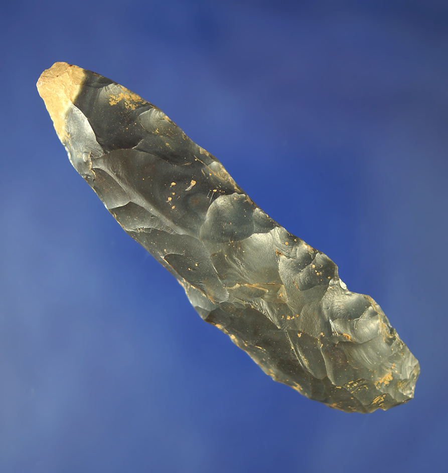 Rare tool form! 3 1/2" Pipe Drill with heavy use wear on upper-half found in southern Ohio