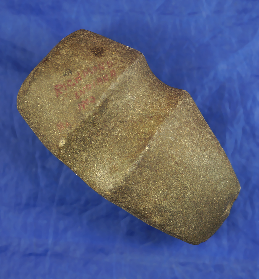 4 5/8" Well defined 3/4 Groove Axe found in Pickaway Co., Ohio. Ex. John Barnhart Collection.