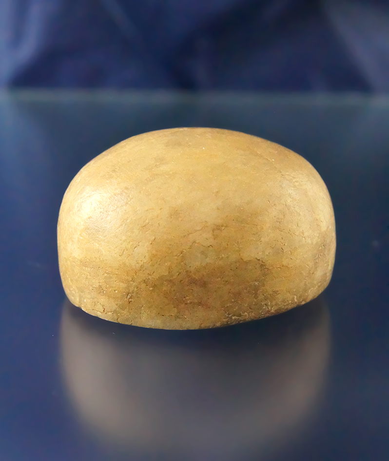 Beautifully polished 1 3/4" Rare Yellow Quartz Adena Cone found in Ross Co., Ohio.