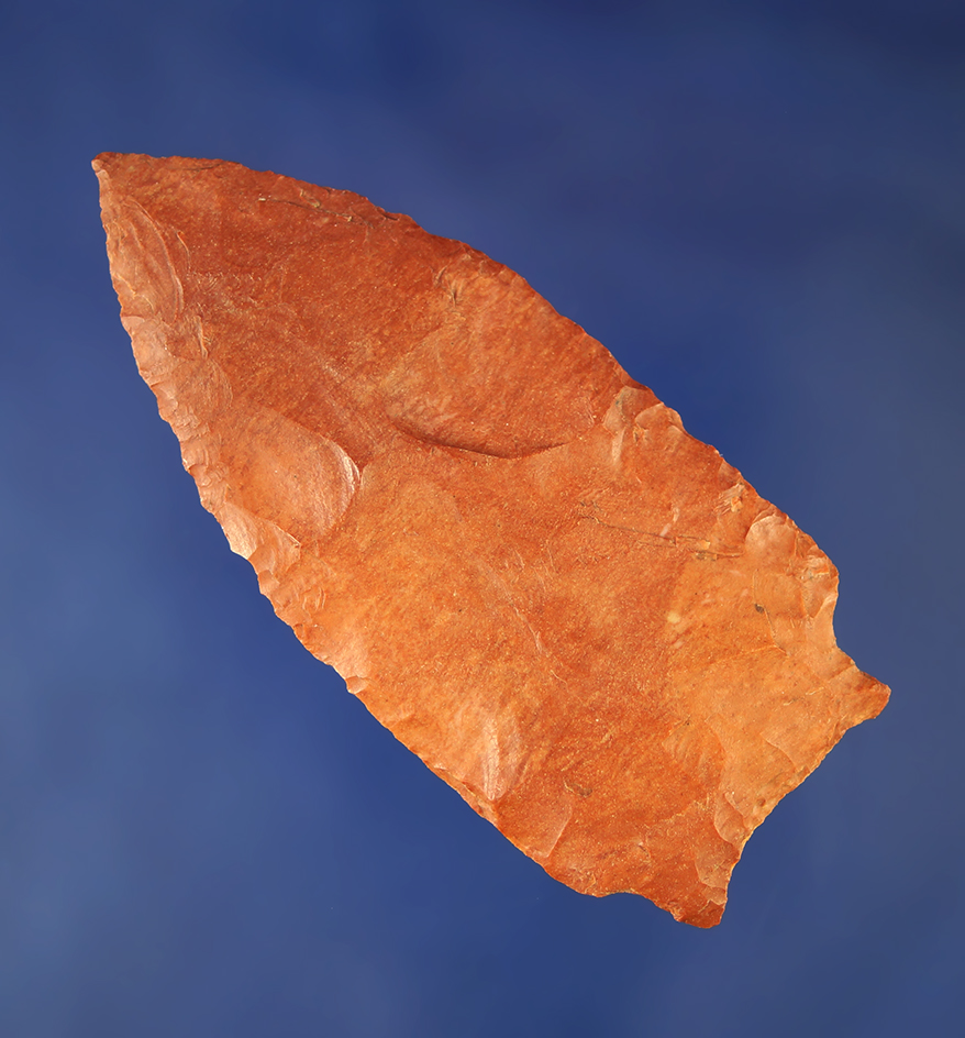 3 3/16" Benton made from Heat-treated Buffalo River Chert.  Alcorn, Mississippi. Dickey COA.