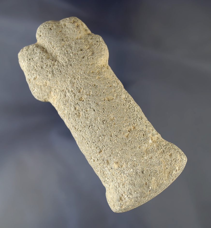 4 1/2" Tall Ancient Stylized PreColumbian Medicine Pestle, found in Costa Rica.