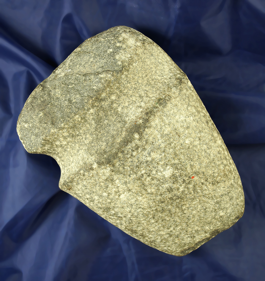 7 1/4" x 5 1/4" Wide 3/4 Grooved Axe with some bit damage, found in Ohio.