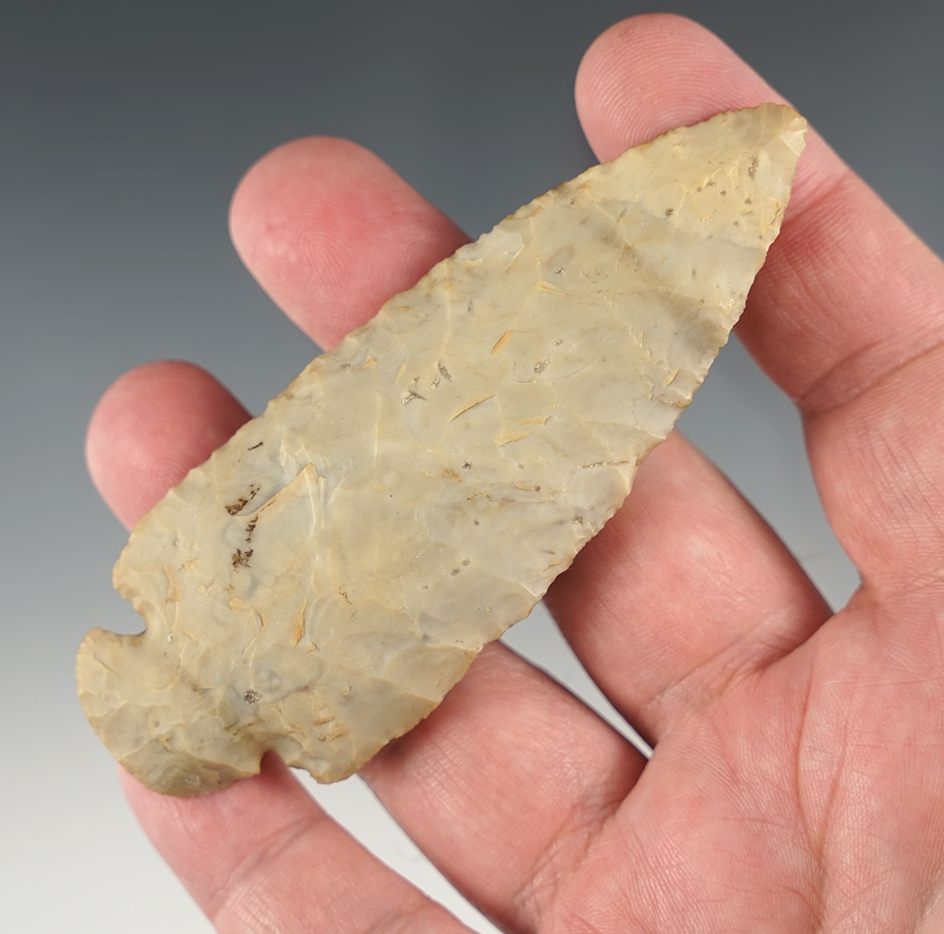 3 13/16" Flint Ridge Dovetail - Pennsylvania/Ohio area. Ex. Gary Fogleman, Harry Blair.