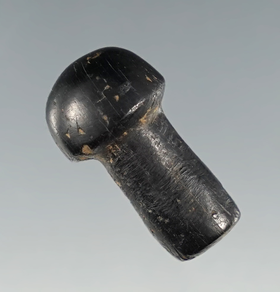 13/16" Facial Ornament found on Hiwassee Island, Tennessee in 1976.