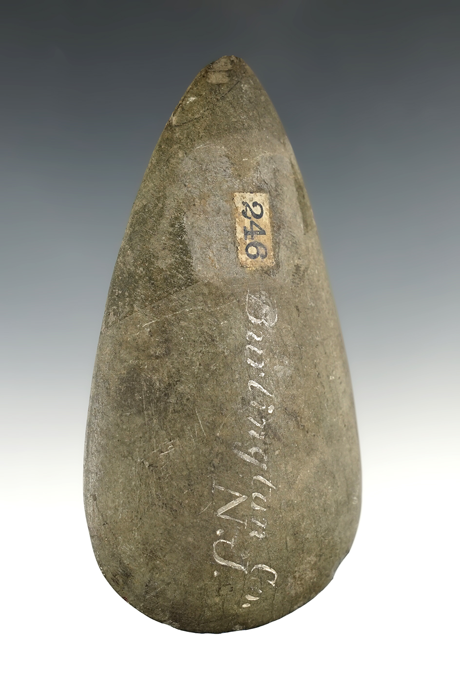 Heavily polished 4 1/2" Hardstone Adze found in Burlington Co., New Jersey.