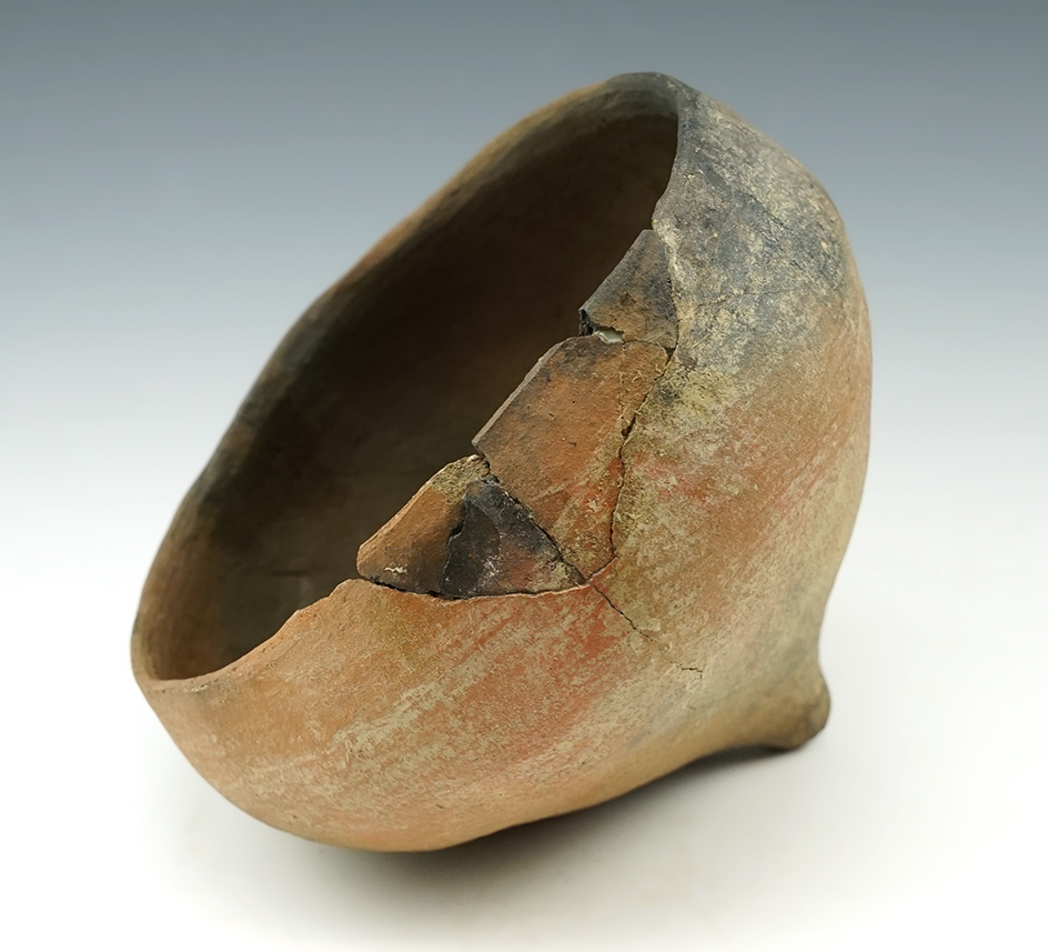 4 1/4" tall Woodland Pottery Vessel - Washington Co., Virginia 1963. 4 pieces glued.