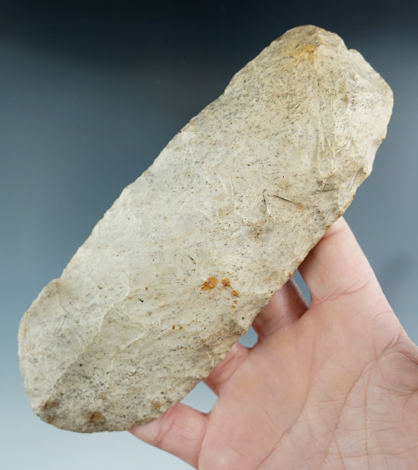 Nicely made 6" Flint Celt/hoe found in Illinois.