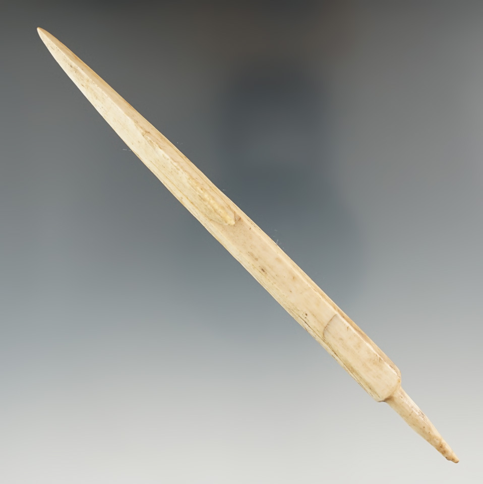 601/8" well styled Inuit ivory harpoon tip found in Alaska.
