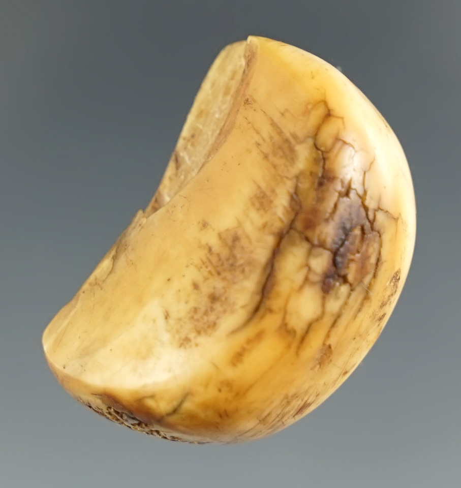 1 1/4" Miniature ivory Ulu handle found in Alaska.