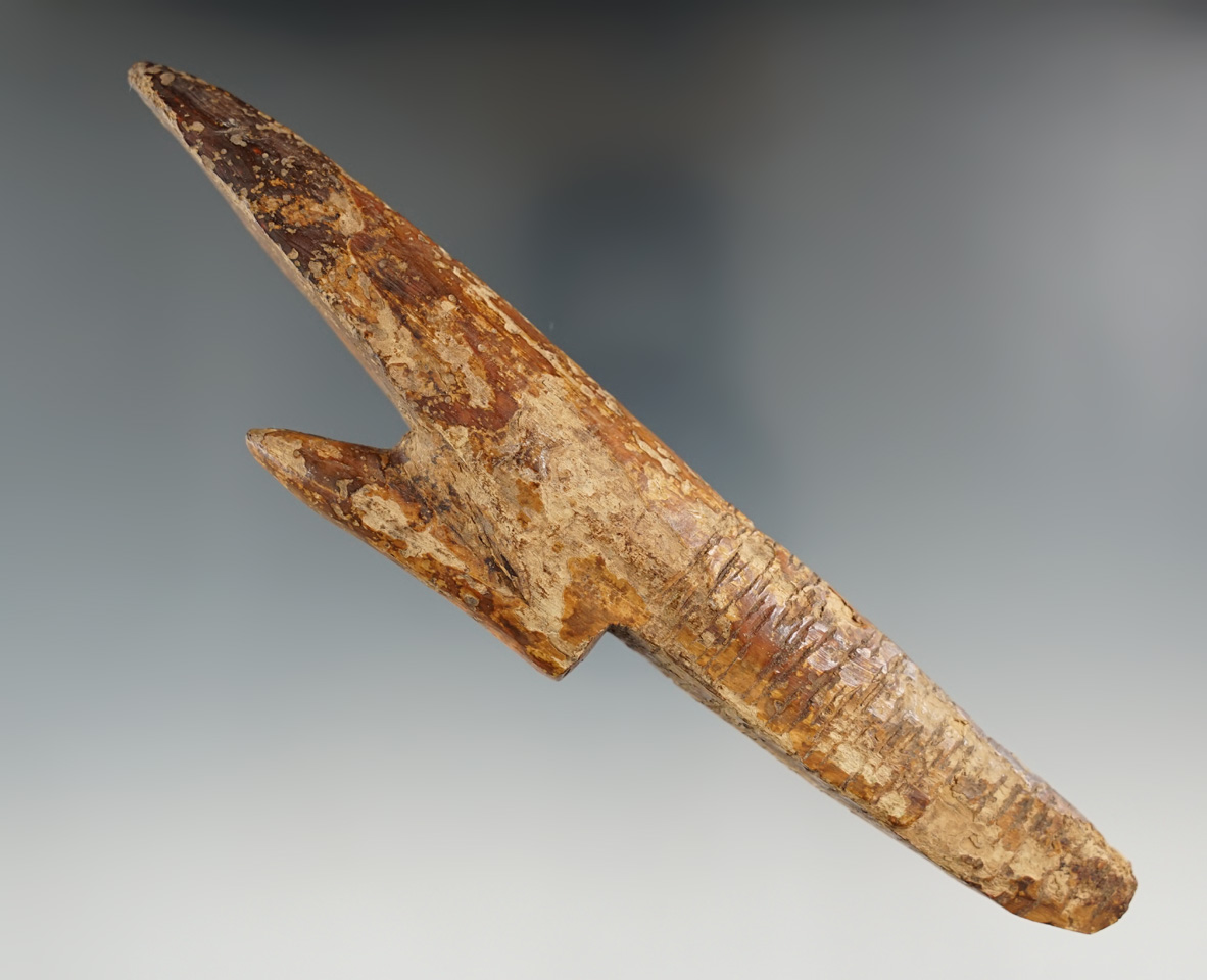7" Fossilized ivory Inuit ice pick found in Alaska.