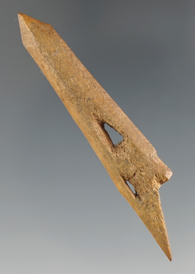 Well made 2 1/2" unslotted Inuit harpoon toggle, found in Alaska.